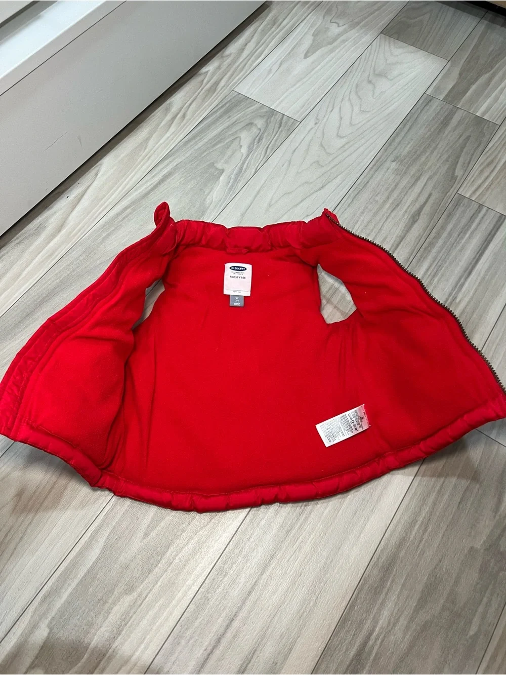 Kids Cherry Red Puffer Vest Sleeveless Jacket